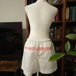 FP Movement by Free People White Elastic-Waist Athletic Shorts